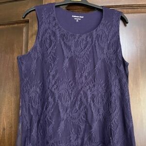 Purple Lace Dress Tank - Sz L